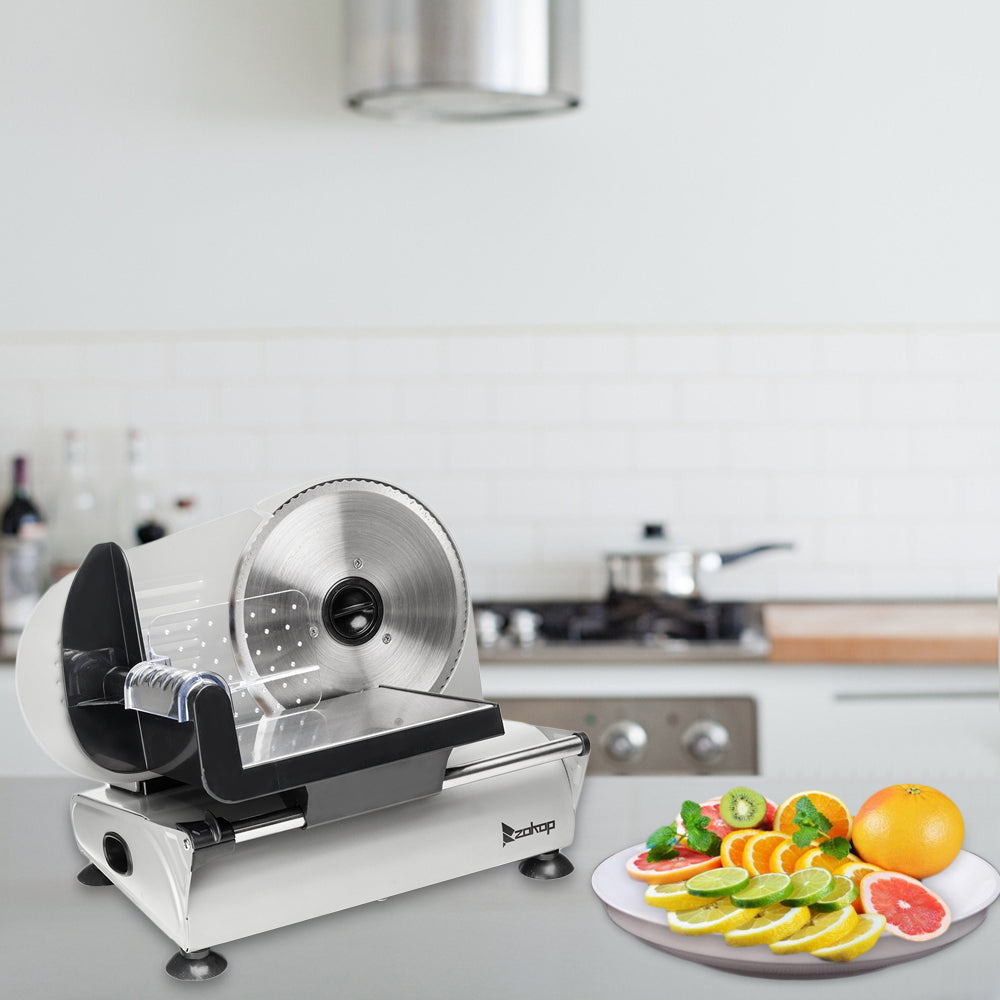 SL526 110V 150W 7.5-inch Semi-automatic Belt Driven Household Slicer
