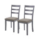 Farmhouse Style Dining Chairs Set Of 2, Wooden Kitchen Chairs, Solid Wood Legs, High Ladder Back, Non-Slip Foot Pads, Sturdy Design, 275lbs Capacity   Perfect For Dining Room Or Kitchen