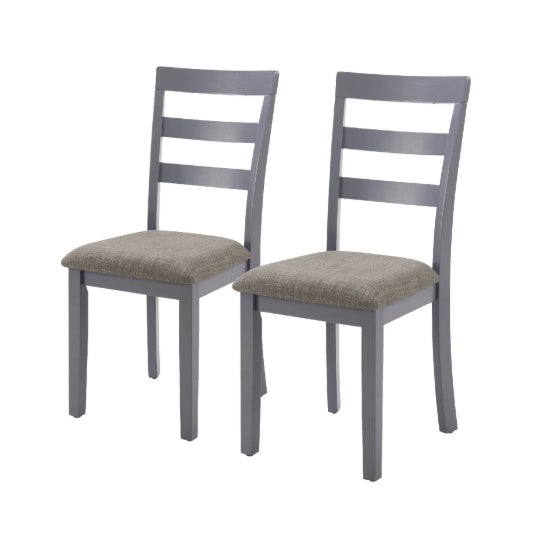 Farmhouse Style Dining Chairs Set Of 2, Wooden Kitchen Chairs, Solid Wood Legs, High Ladder Back, Non-Slip Foot Pads, Sturdy Design, 275lbs Capacity   Perfect For Dining Room Or Kitchen