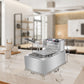 Electric Fryer Silver Stainless Steel Single Cylinder