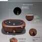 Copper Boiling Water Manual Mechanism Antique Tea Brewing Pot