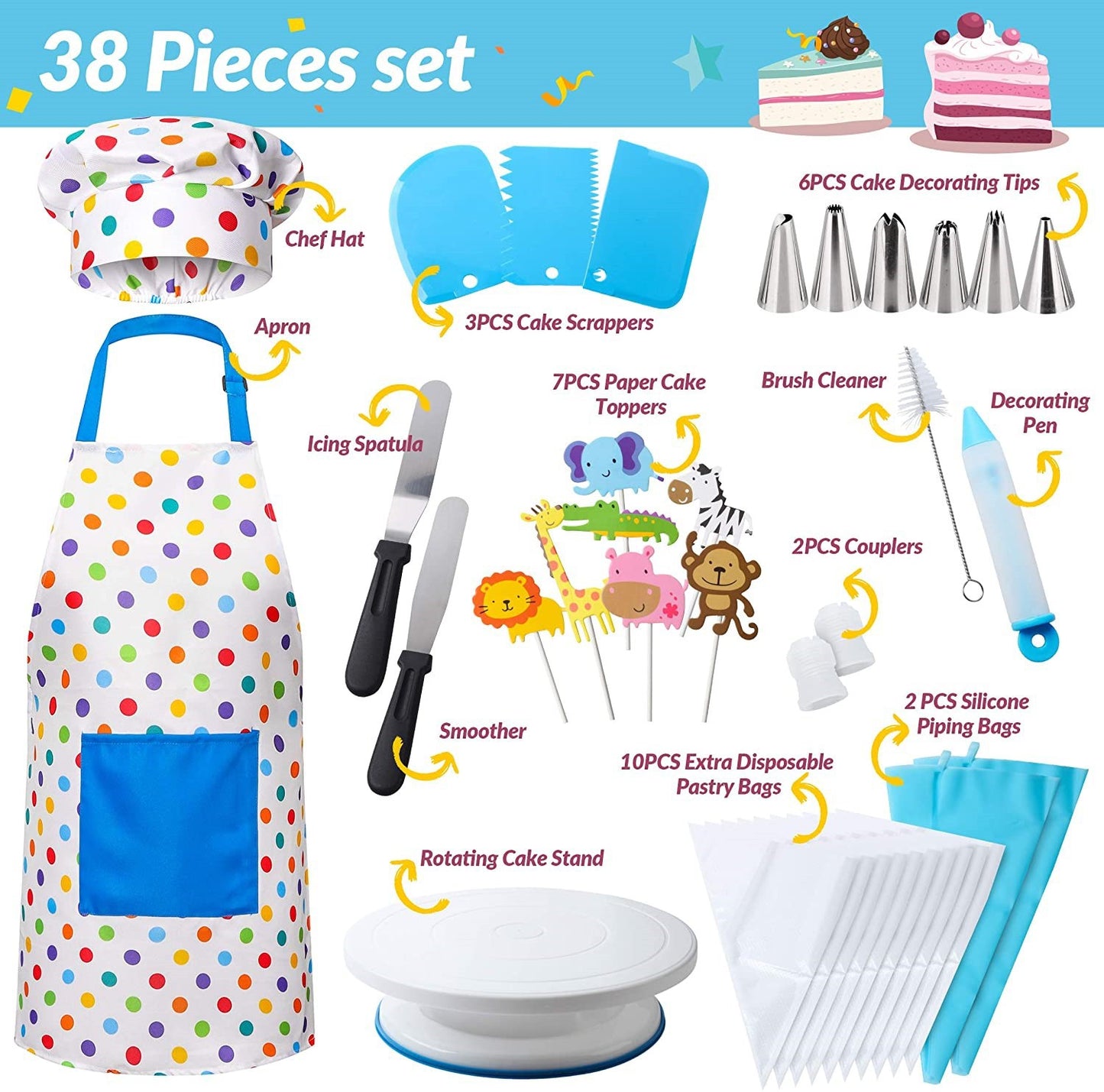 Baking 38-piece decorating mouth set