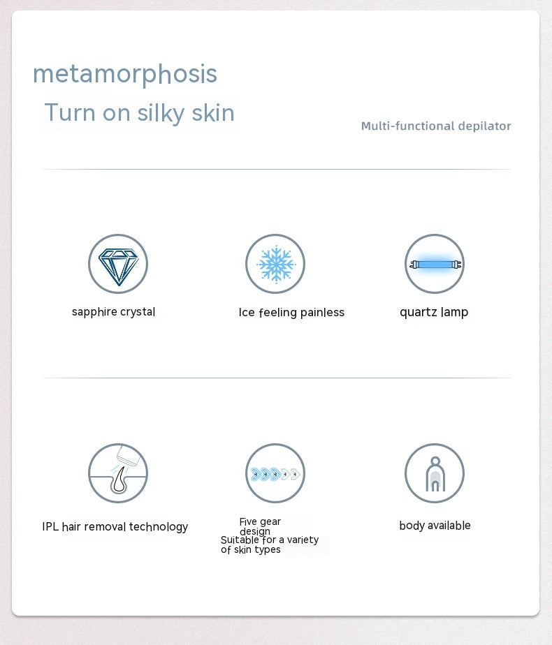 Sapphire Whole Body Hair Removal And Skin Rejuvenation Intense Pulsed Light Treatment Instrument Women's Beauty Instrument