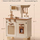 ROBOTIME Wooden Play Kitchen With Pretend Ice Cube Dispenser For  Toddler Age 3