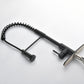 Solid Brass Single Handle Single Rod Downward Spring Kitchen Sink Faucet