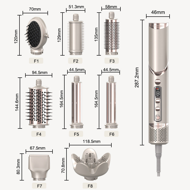 8 In 1 Folding Hair Dryer Home Use Set Hot Air Comb