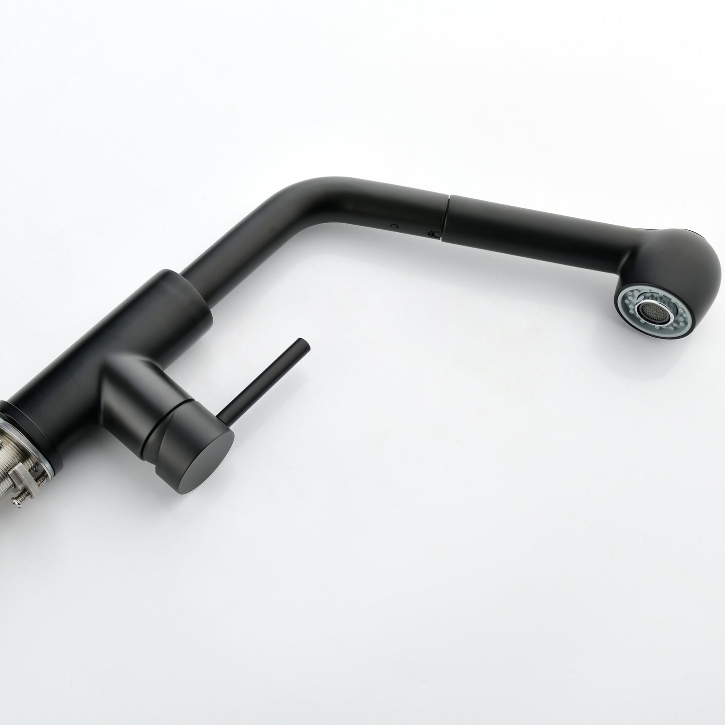Stainless Steel Matte Black Single Handle Pull Out Spray, Kitchen Faucet