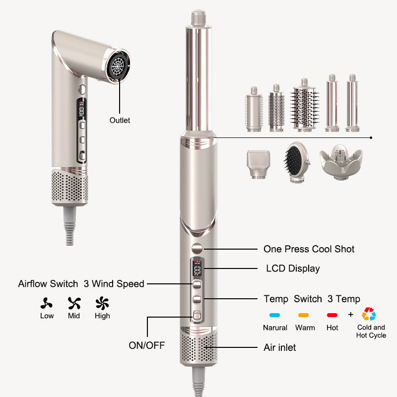 8 In 1 Folding Hair Dryer Home Use Set Hot Air Comb