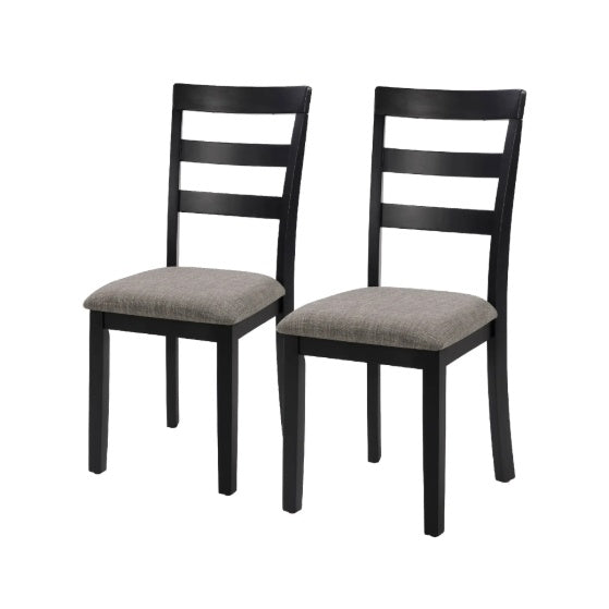 Farmhouse Style Dining Chairs Set Of 2, Wooden Kitchen Chairs, Solid Wood Legs, High Ladder Back, Non-Slip Foot Pads, Sturdy Design, 275lbs Capacity   Perfect For Dining Room Or Kitchen