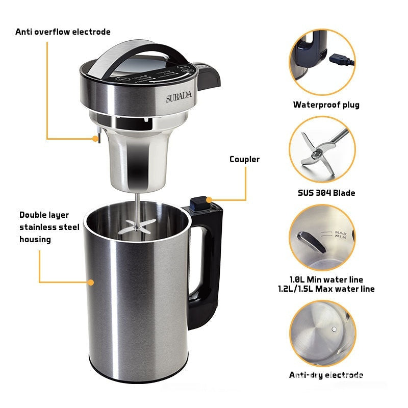 Fully Automatic Soybean Milk Machine Fruit Cytoderm Breaking Machine Stainless Steel