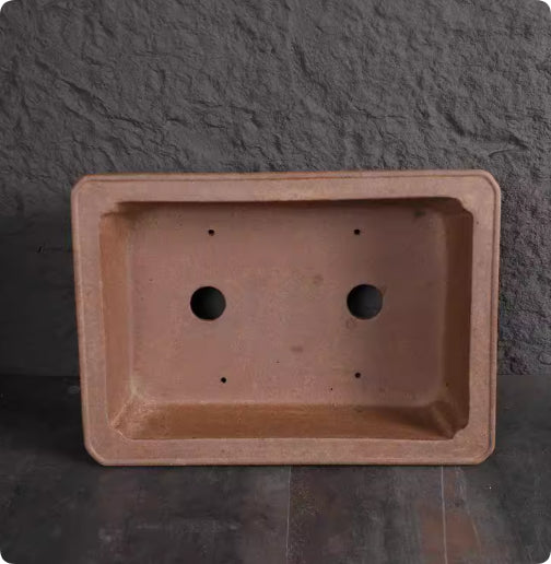 Wood Fired Purple Clay Flower Pot Large Bonsai Pot For Indoor Use