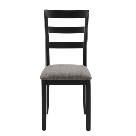 Farmhouse Style Dining Chairs Set Of 2, Wooden Kitchen Chairs, Solid Wood Legs, High Ladder Back, Non-Slip Foot Pads, Sturdy Design, 275lbs Capacity   Perfect For Dining Room Or Kitchen