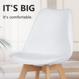 PU Leather Upholstered Dining Chairs With Wood Legs, Set Of 4 For Kitchen, Dining, Living Room