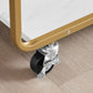 6-Tier Bar Cart, Slide Bar Serving Cart, Retro Style Wine Cart For Kitchen, Beverage Cart With Wine Rack And Glass Holder, Rolling Drink Trolley For Living Room, Dining Room