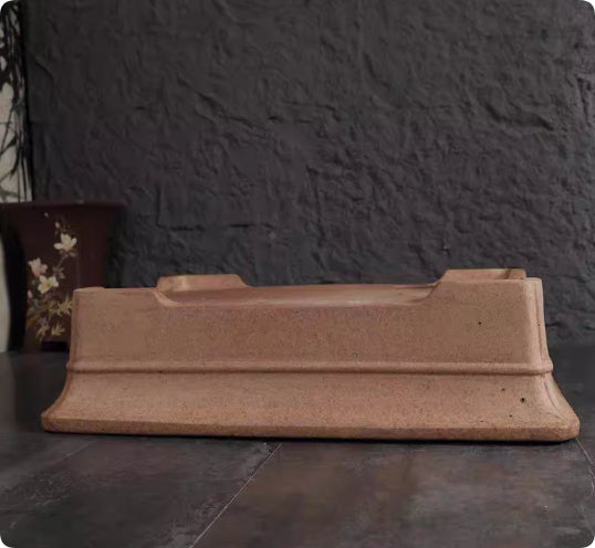 Wood Fired Purple Clay Flower Pot Large Bonsai Pot For Indoor Use