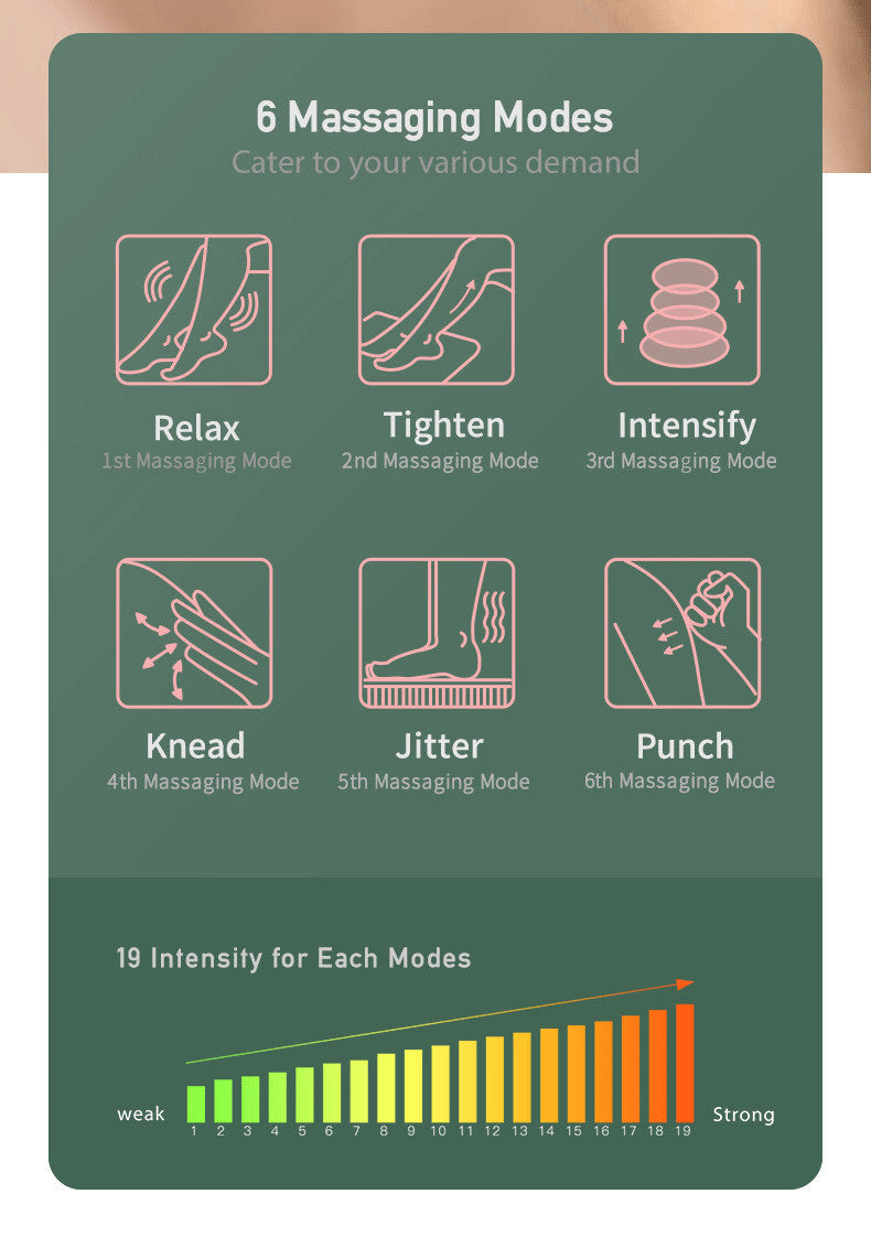 New product rechargeable wireless remote control leg massager