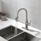 Single Handle High  Pull Out Kitchen Faucet, Single-stage Stainless Steel Kitchen Sink Faucet, With Pull Down Spray