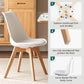 PU Leather Upholstered Dining Chairs With Wood Legs, Set Of 4 For Kitchen, Dining, Living Room