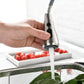 Single Handle High  Pull Out Kitchen Faucet, Single-stage Stainless Steel Kitchen Sink Faucet, With Pull Down Spray