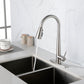 High Curvature Single Handle Kitchen Sink Faucet With Deck, Commercial Modern Stainless Steel Kitchen Faucet