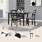 59 Extendable Dining Table, Modern House Dining Room Table For 4-8, Wooden Kitchen Table , Dining Room, Working Office, Home Living Room Furniture For Small Space, Black