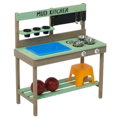 Kids Play Kitchen, Wood Mud Kitchen With Water Play Set  Cooking Toys For Outdoor, Gift For 3 8