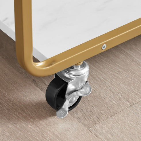 6-Tier Bar Cart, Slide Bar Serving Cart, Retro Style Wine Cart For Kitchen, Beverage Cart With Wine Rack And Glass Holder, Rolling Drink Trolley For Living Room, Dining Room