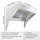 Commercial Exhaust Hood, 5FT Food Truck Hood Exhaust, 201 Stainless Steel Concession Trailer Hood With 2 Detachable U-shaped Grid Oil Filter Mesh, Rust Resistant Vent Hood For Kitchen Restaurant