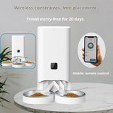 Multiple Smart Pet Automatic Feeders With Timed And Quantitative Feeding