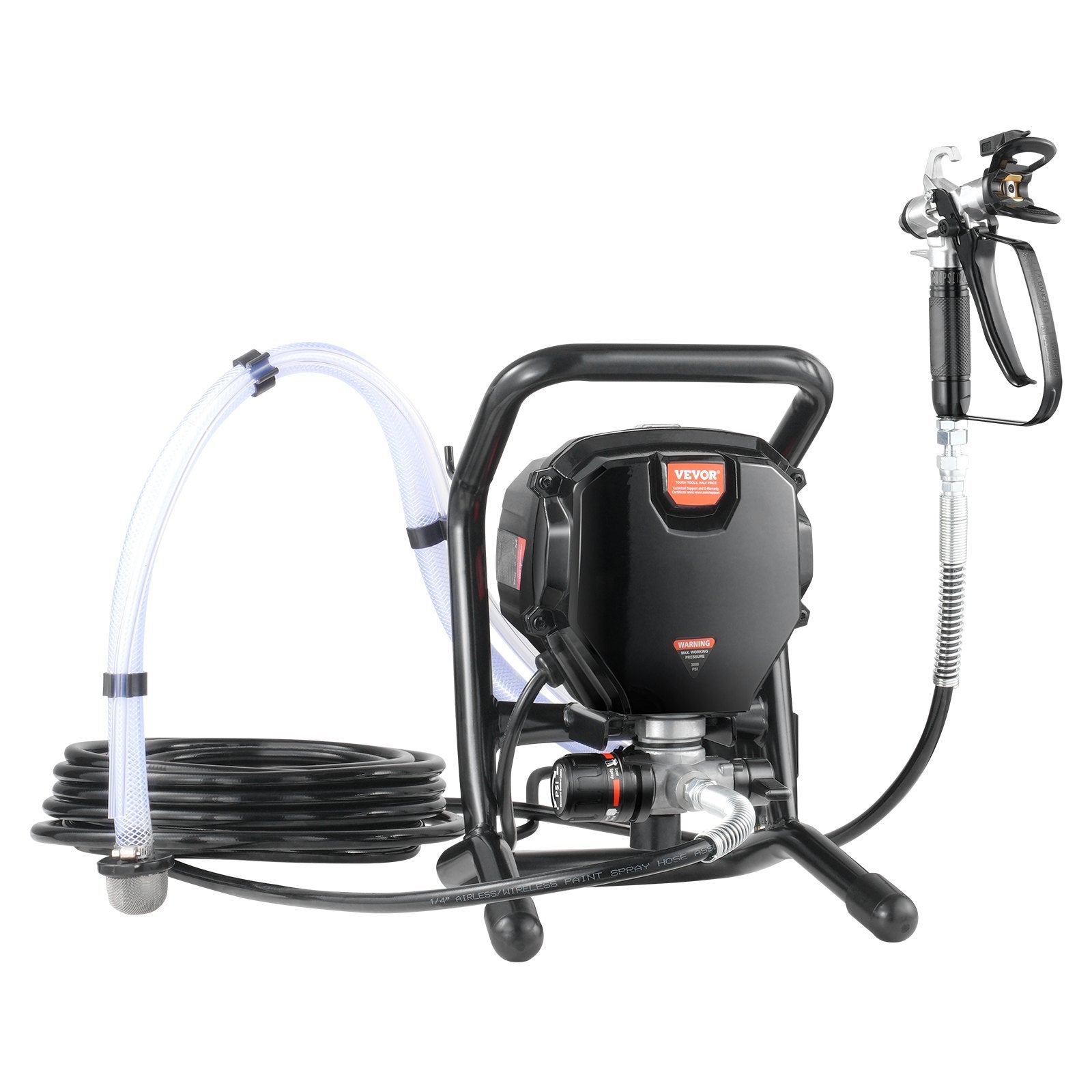 VEVOR Stand Airless Paint Sprayer, 3000PSI 750W Efficient Electric Airless Sprayer,for Home Interior And Exterior Furniture And Fences, Handheld Paint Sprayers, Fine And Even Painting Effect