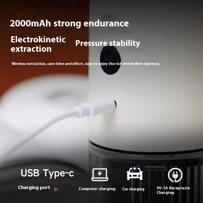 Portable Coffee Machine Automatic Extraction Ground Coffee Capsules Dual-use