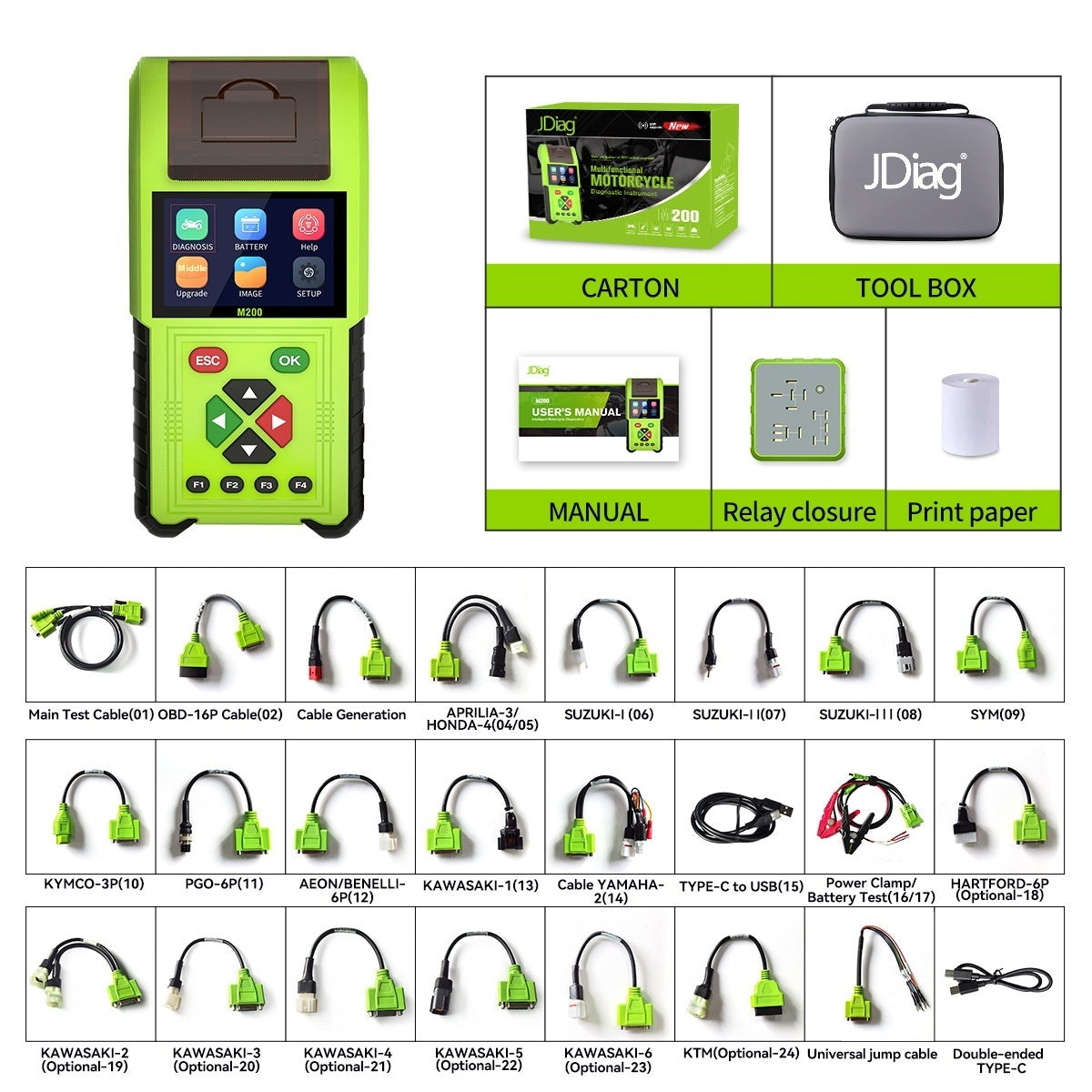 Motorcycle Diagnosis Equipment Fault Code Nozzle Detection With Data