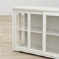 Kitchen Storage Cabinet With Glass Door - White