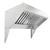 Commercial Exhaust Hood, 5FT Food Truck Hood Exhaust, 201 Stainless Steel Concession Trailer Hood With 2 Detachable U-shaped Grid Oil Filter Mesh, Rust Resistant Vent Hood For Kitchen Restaurant