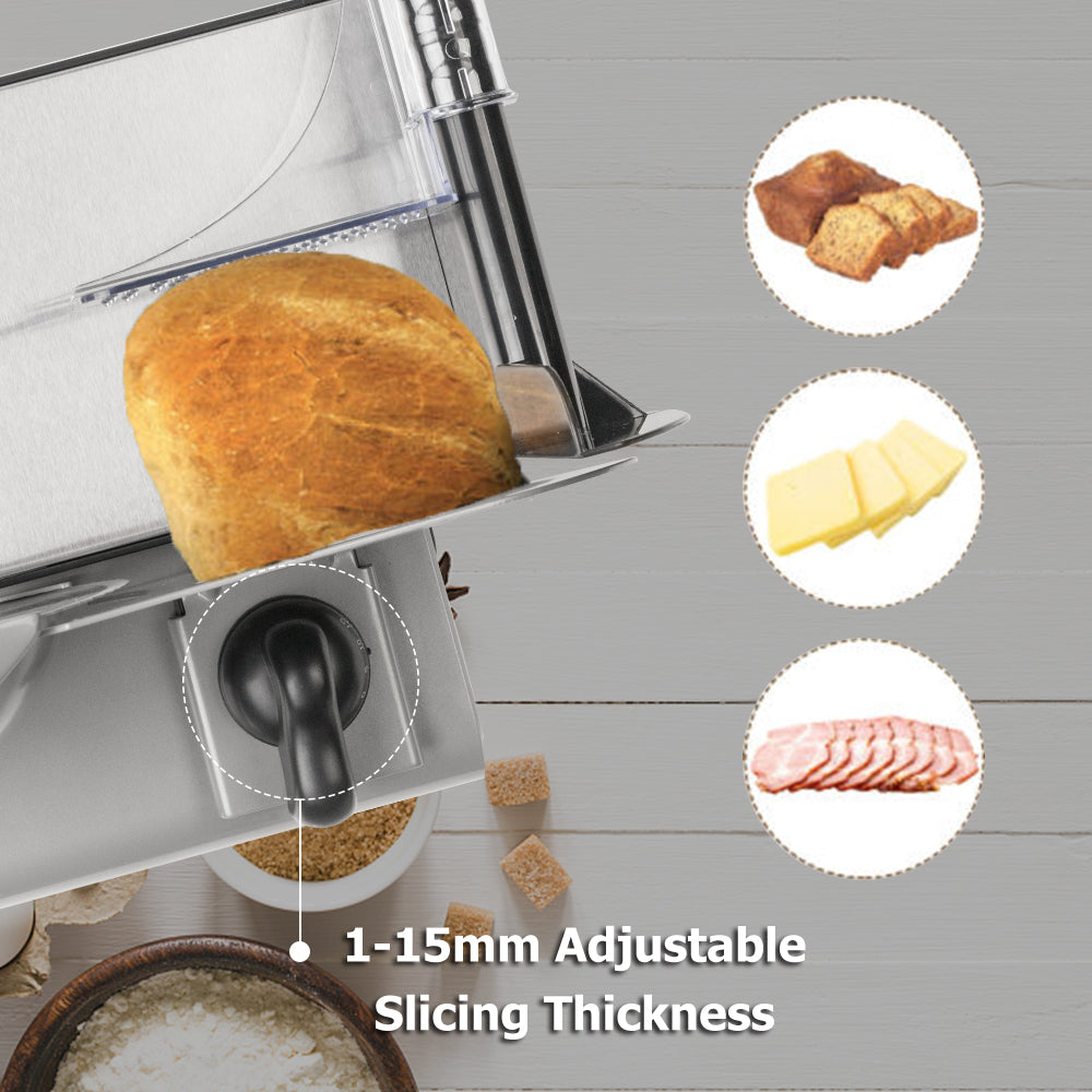 SL526 110V 150W 7.5-inch Semi-automatic Belt Driven Household Slicer