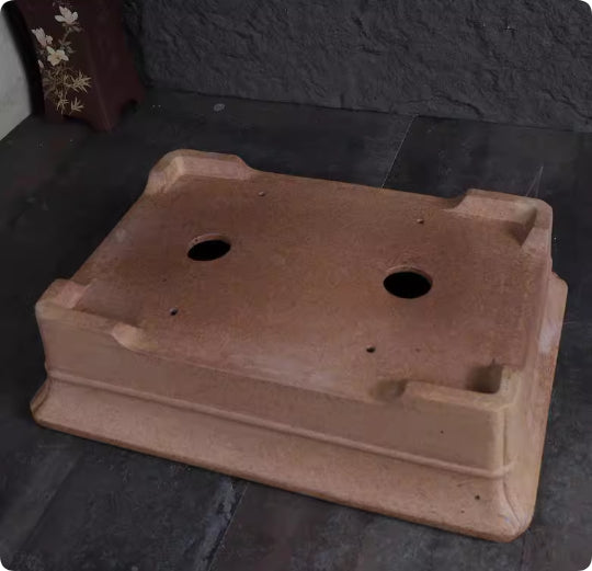 Wood Fired Purple Clay Flower Pot Large Bonsai Pot For Indoor Use