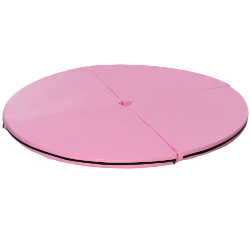 Soozier Pole Dance Mat, 2T X 5W Folding Pole Dance Mat For Home, Lightweight And Foldable, Pink