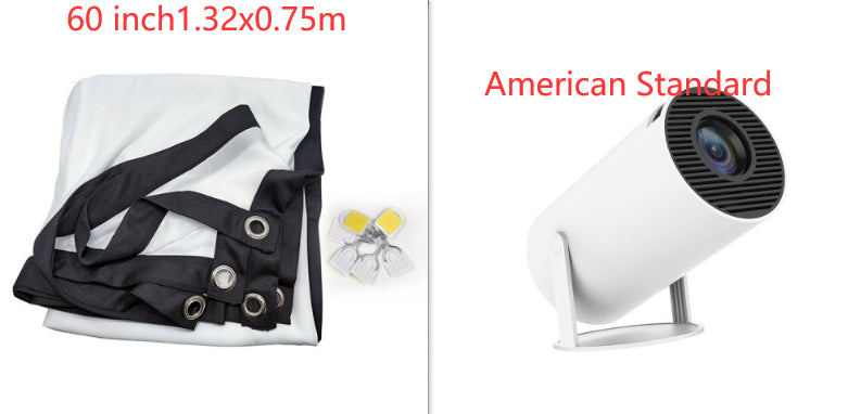 Portable Projector Small Straight Projector For Home Use 180 Degrees Projection Angle Automatic Focus Home Video Projector