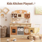 Robud New Large Kids Toddlers Kitchen Playset Wooden Play Toy With Accessories