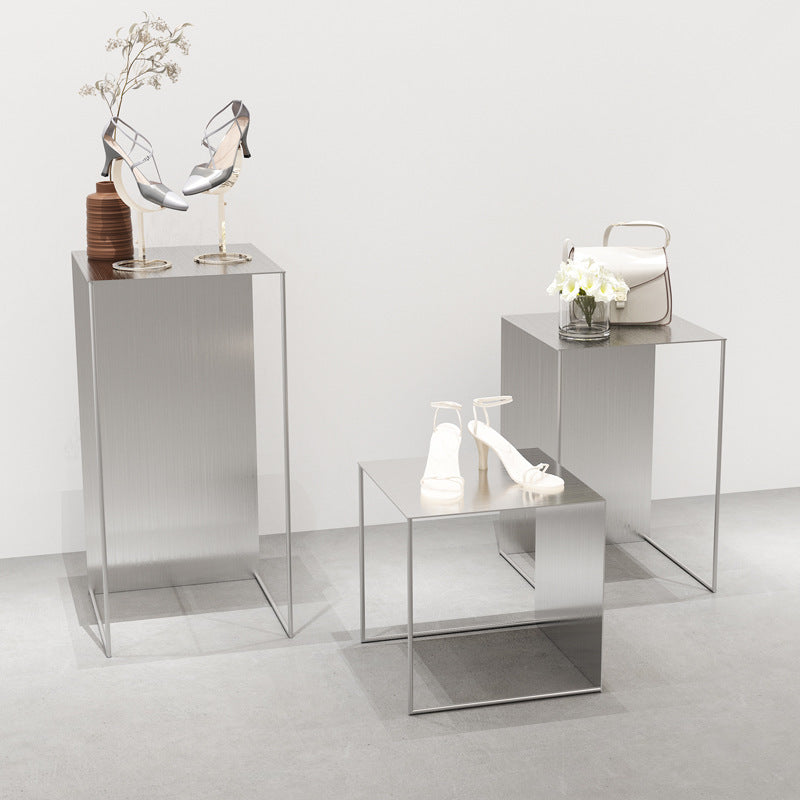 Display Cabinet Stainless Steel Shop Display Stand Exhibition Product Display Storage Stand