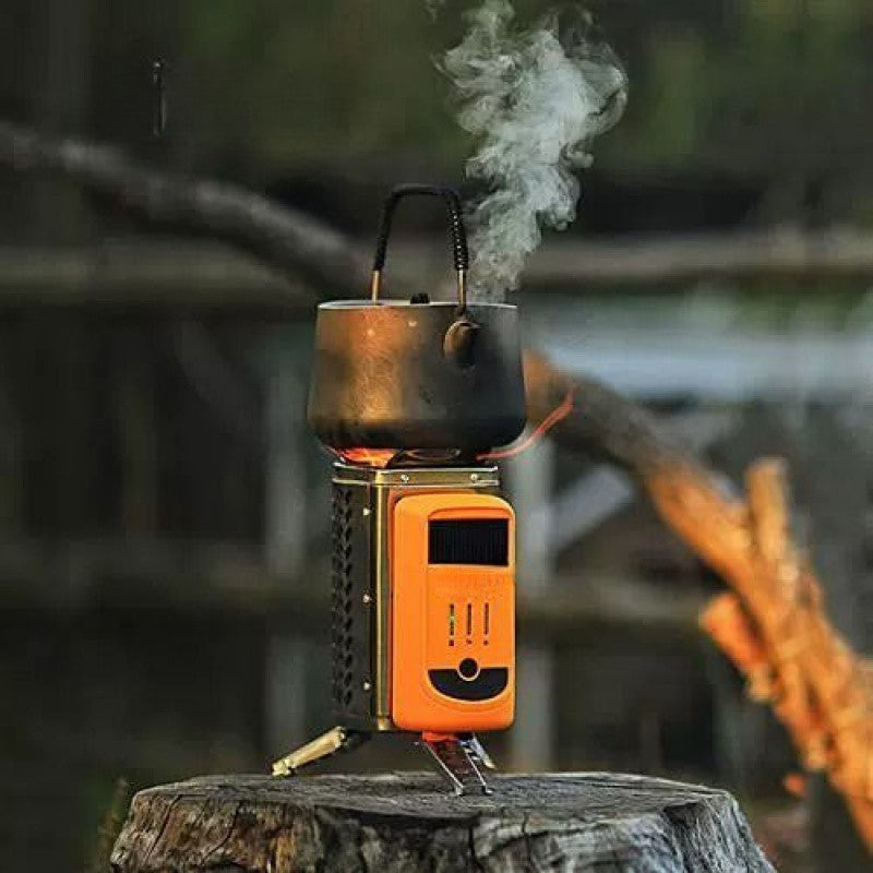 Thermal Power Generation Firewood Stove Outdoor Camping Small Barbecue Stove Rechargeable Portable