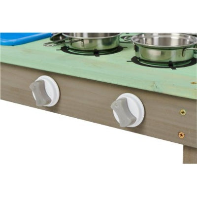 Kids Play Kitchen, Wood Mud Kitchen With Water Play Set  Cooking Toys For Outdoor, Gift For 3 8