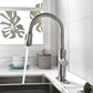 Single Handle High  Pull Out Kitchen Faucet, Single-stage Stainless Steel Kitchen Sink Faucet, With Pull Down Spray