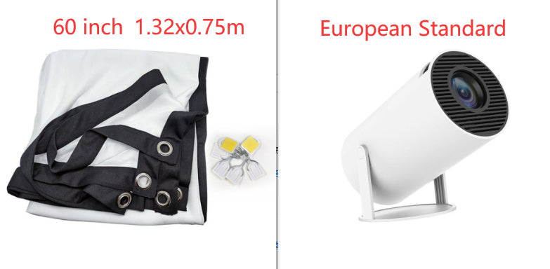 Portable Projector Small Straight Projector For Home Use 180 Degrees Projection Angle Automatic Focus Home Video Projector