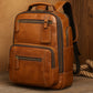 Zipper Leather Backpack For Business And Daily Use