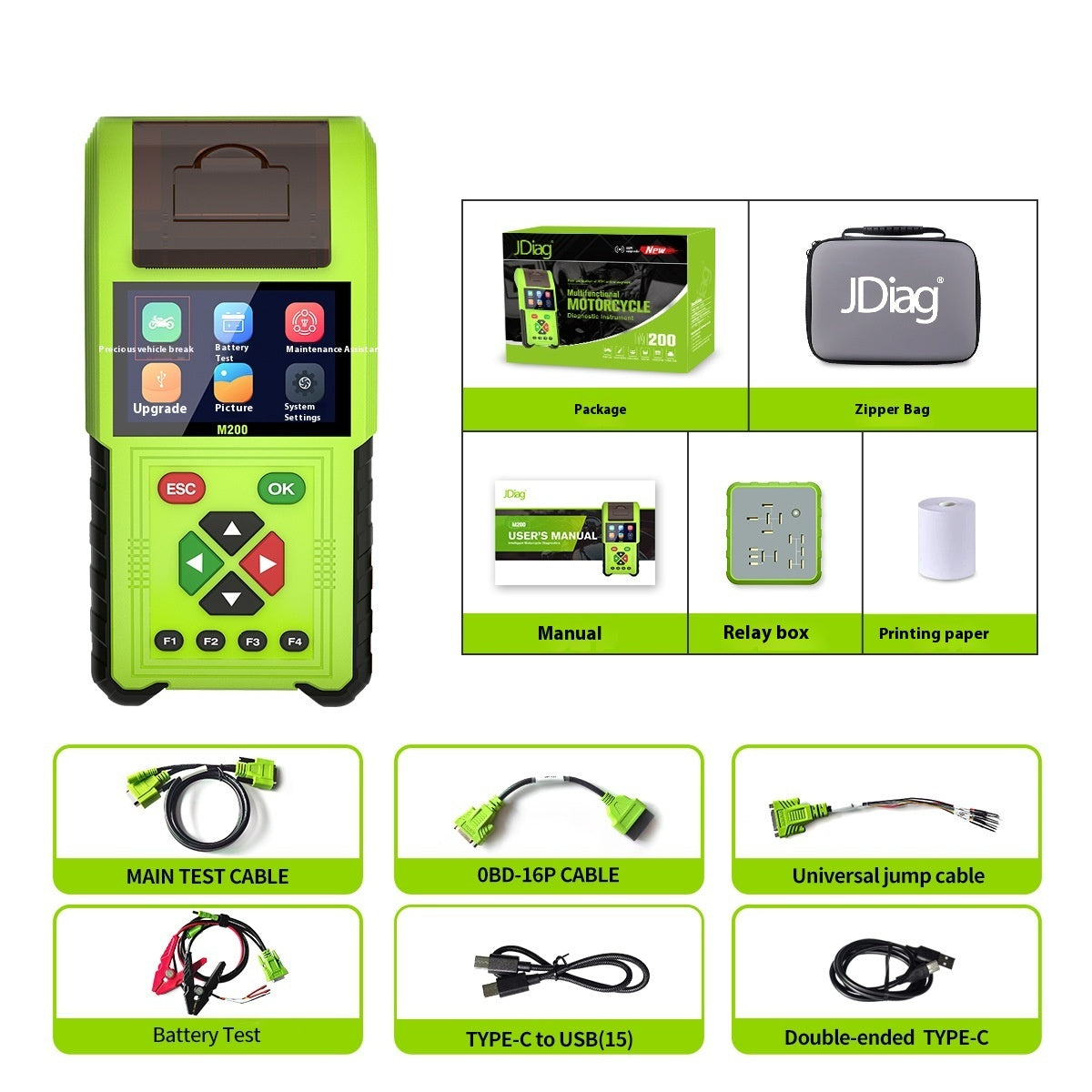 Motorcycle Diagnosis Equipment Fault Code Nozzle Detection With Data