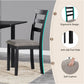 Farmhouse Style Dining Chairs Set Of 2, Wooden Kitchen Chairs, Solid Wood Legs, High Ladder Back, Non-Slip Foot Pads, Sturdy Design, 275lbs Capacity   Perfect For Dining Room Or Kitchen